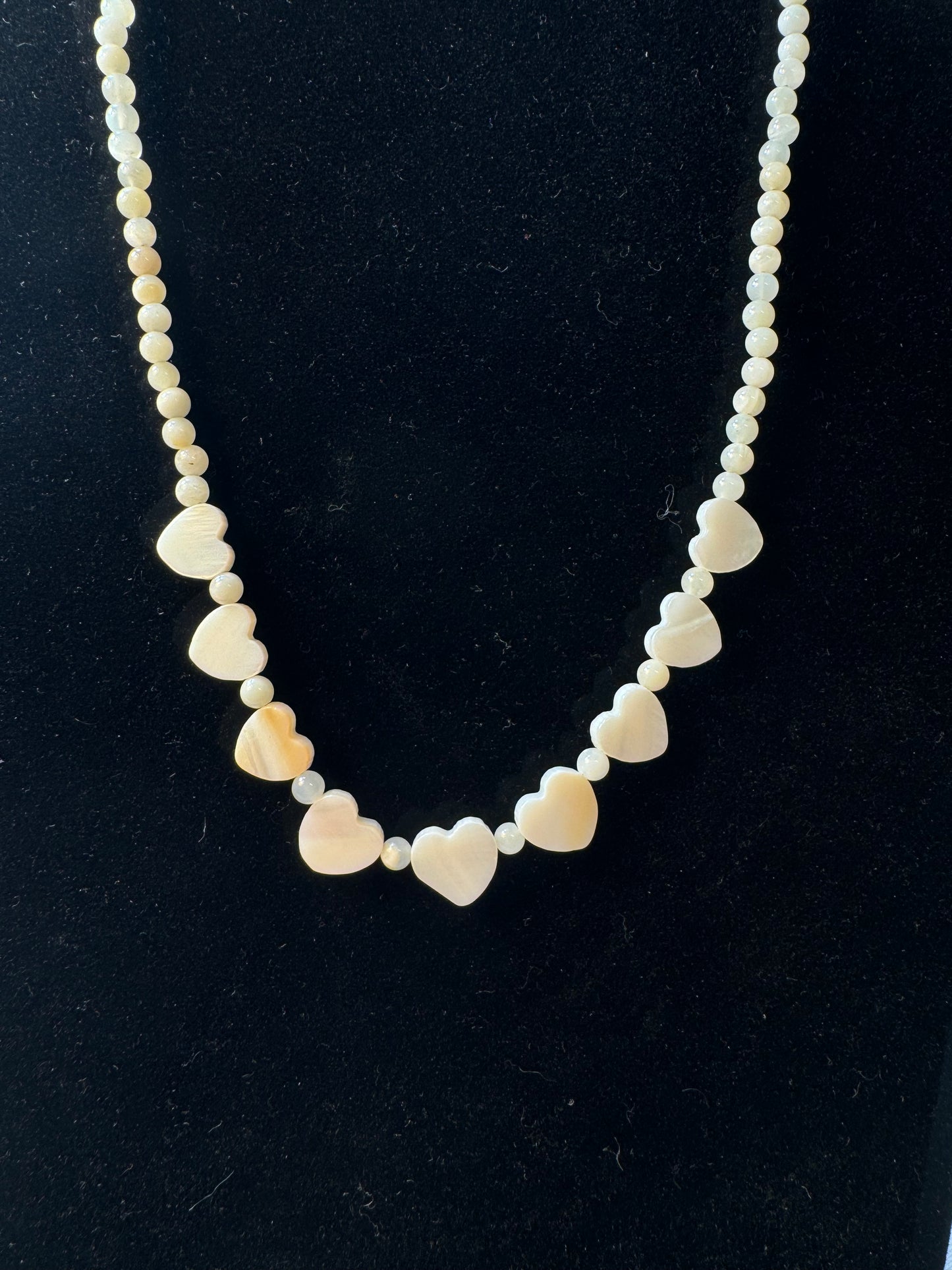 Natural Cream Shell Heart Necklace