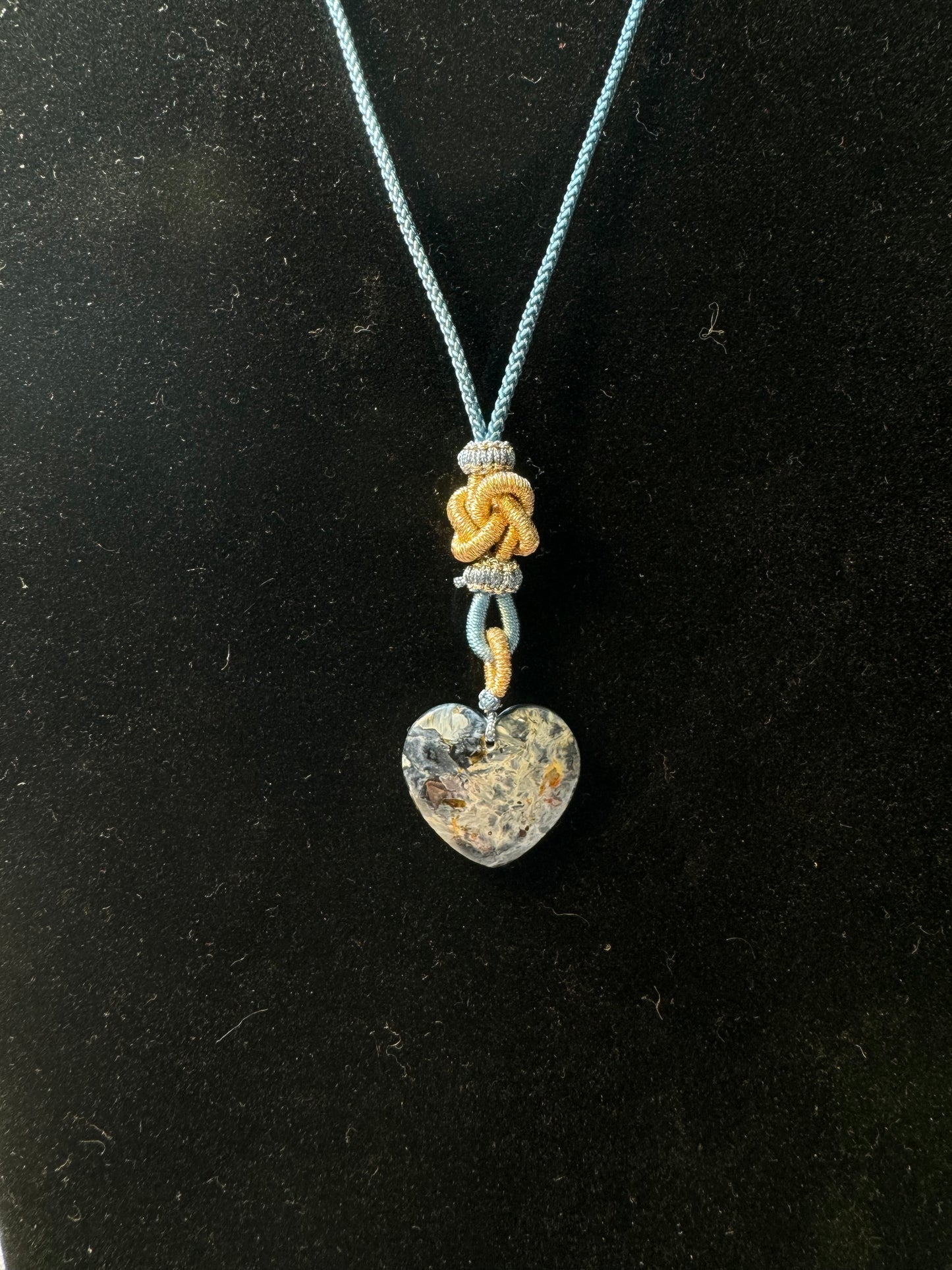 Limbcast Agate Heart Necklace