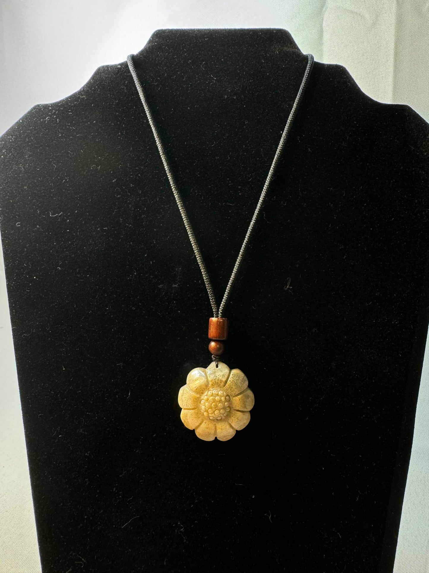 Orange Calcite Flower Necklace
