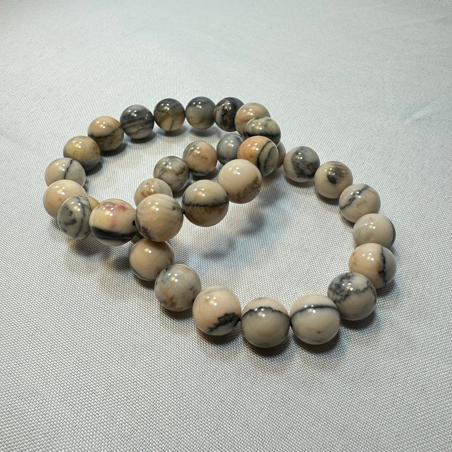 Pink Zebra Jasper Stretch Bracelet