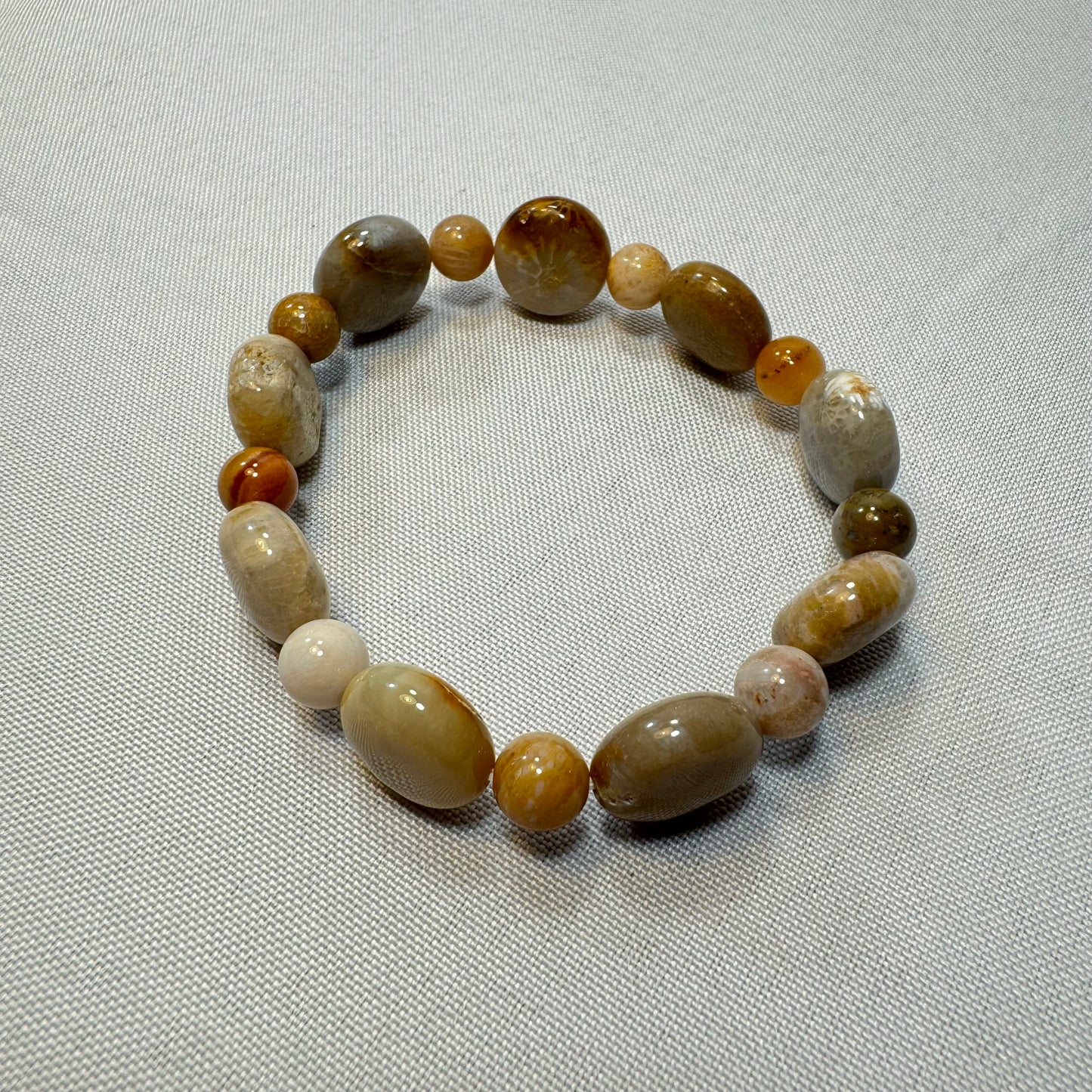 Picture Jasper (Disc Cut) Stretch Bracelet