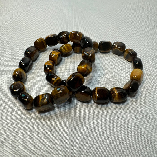 Yellow Tigers Eye (Drum Cut) Stretch Bracelet