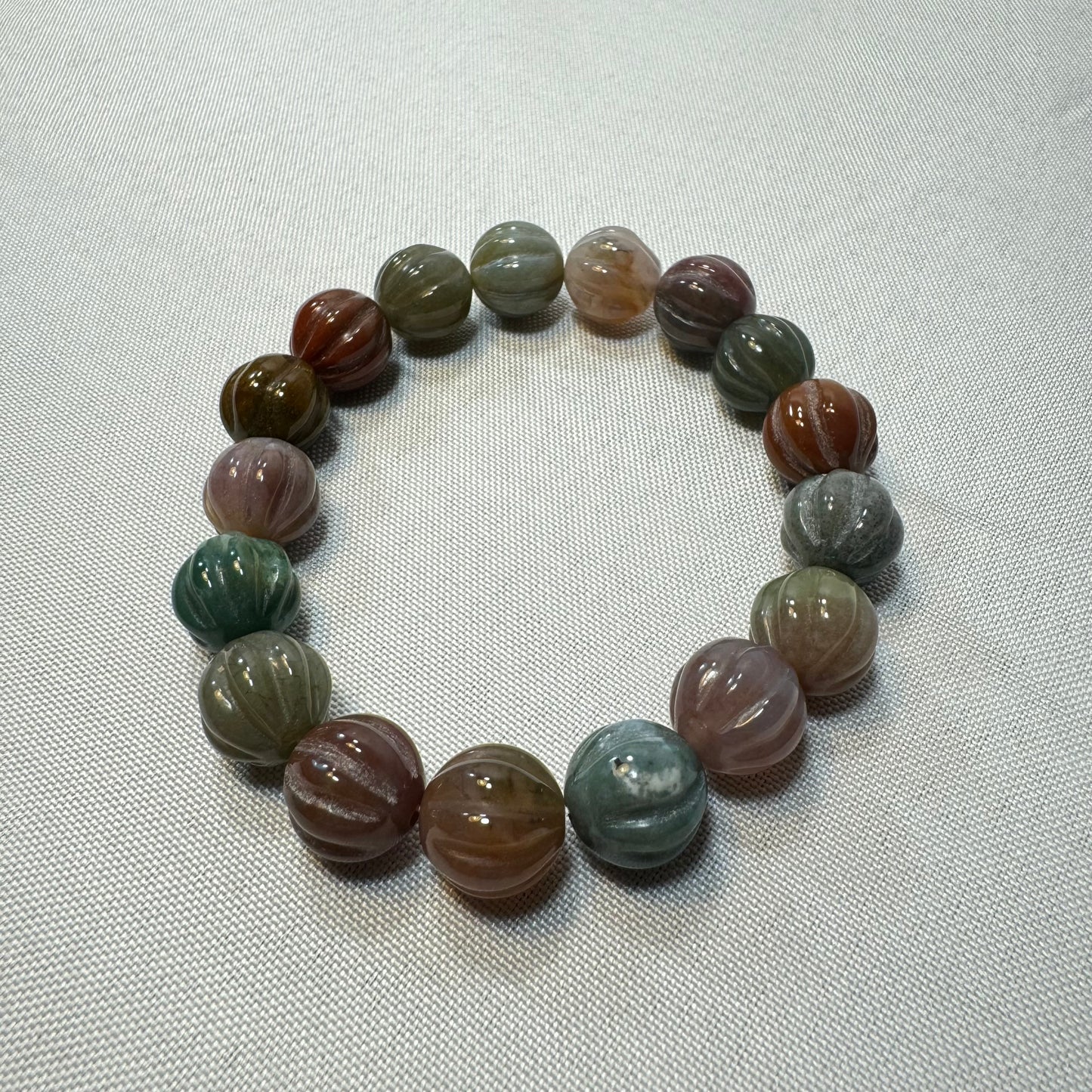 Yanyuan Agate (Melon Cut) Stretch Bracelet