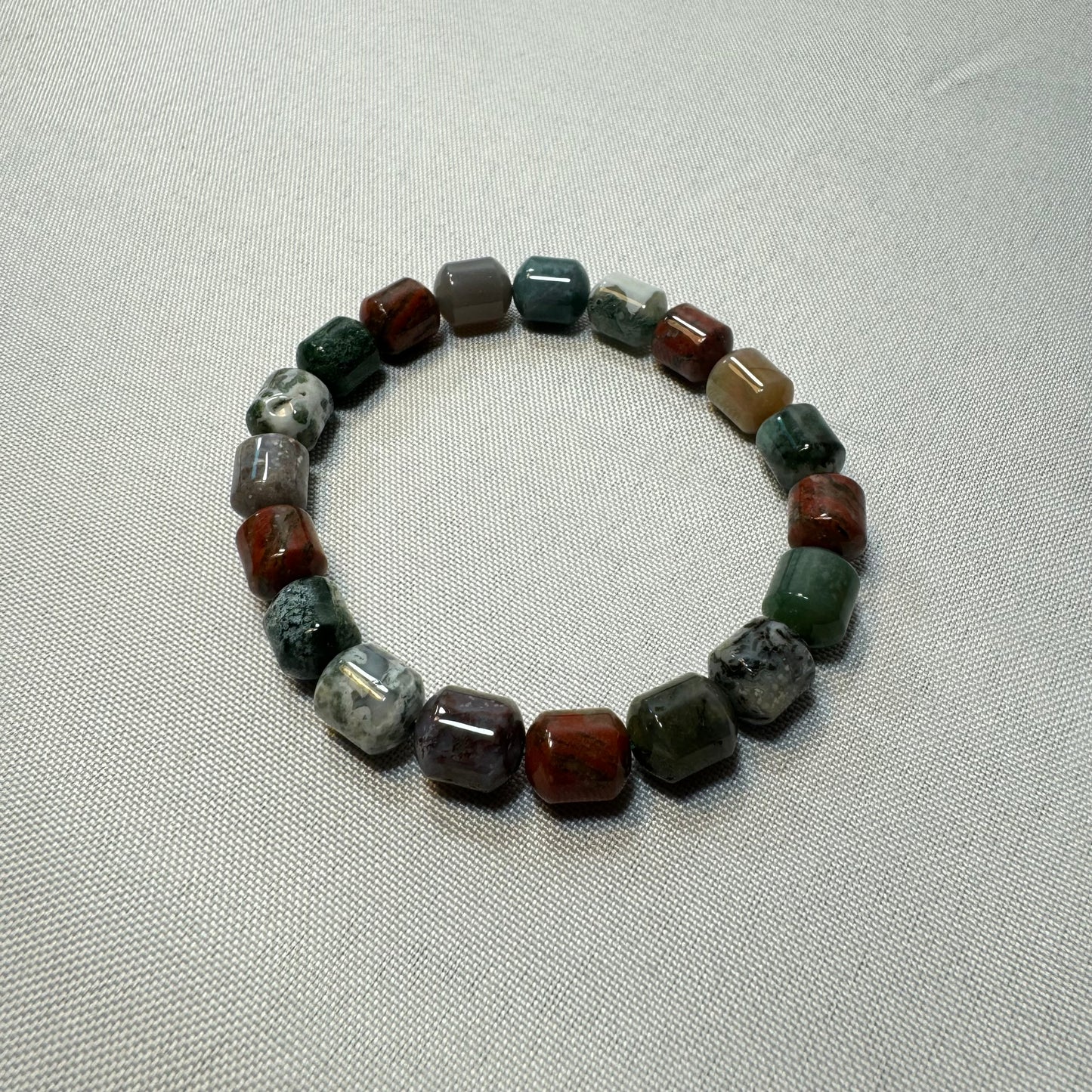 Ocean Jasper (Barrel Cut) Stretch Bracelet