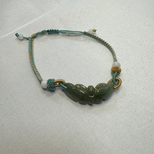 Jadeite Butterfly Adjustable Bracelet