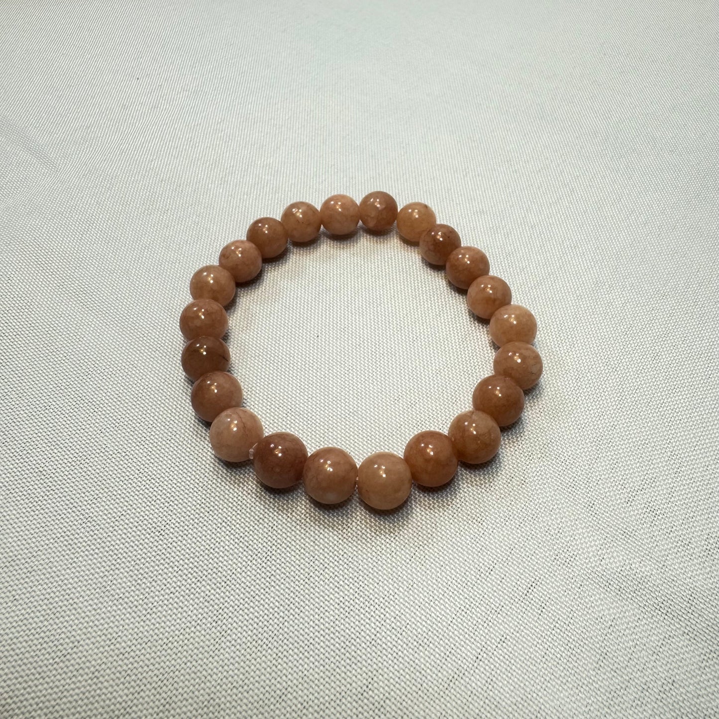 Peach Sunstone Stretch Bracelet