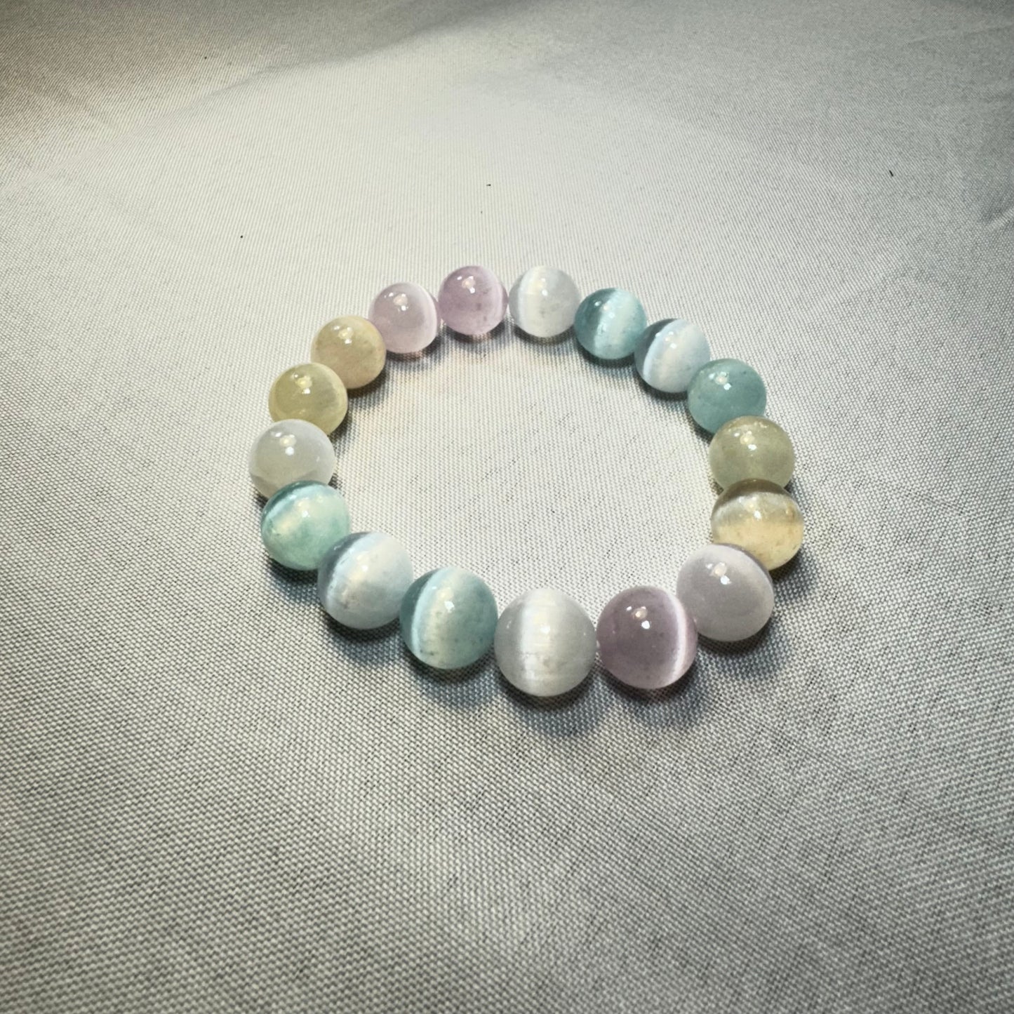 Rainbow Selenite Stretch Bracelet