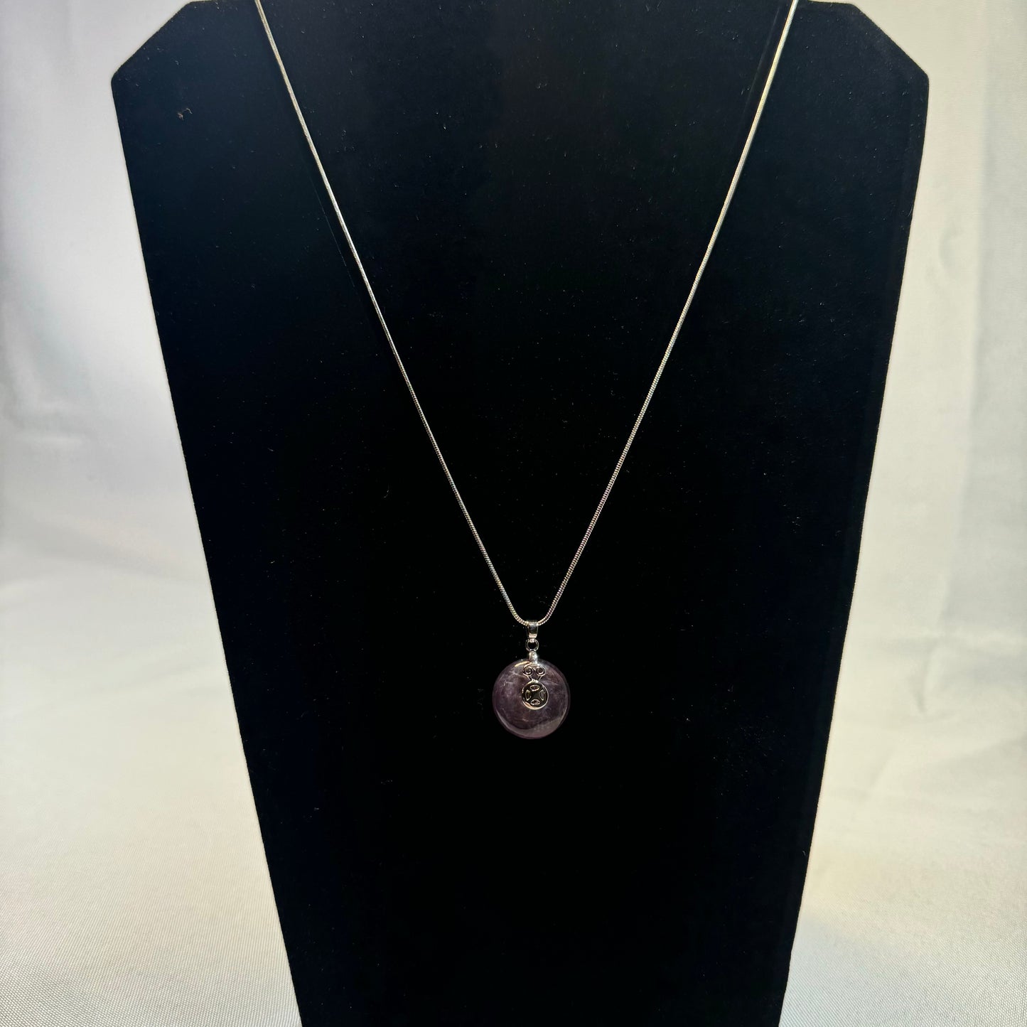 Amethyst Spin Wheel Pendant Necklace