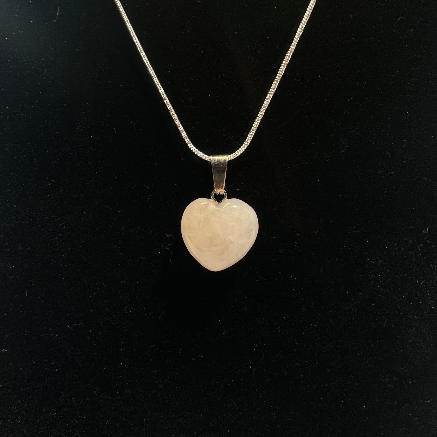 Rose Quartz Heart Pendant Necklace