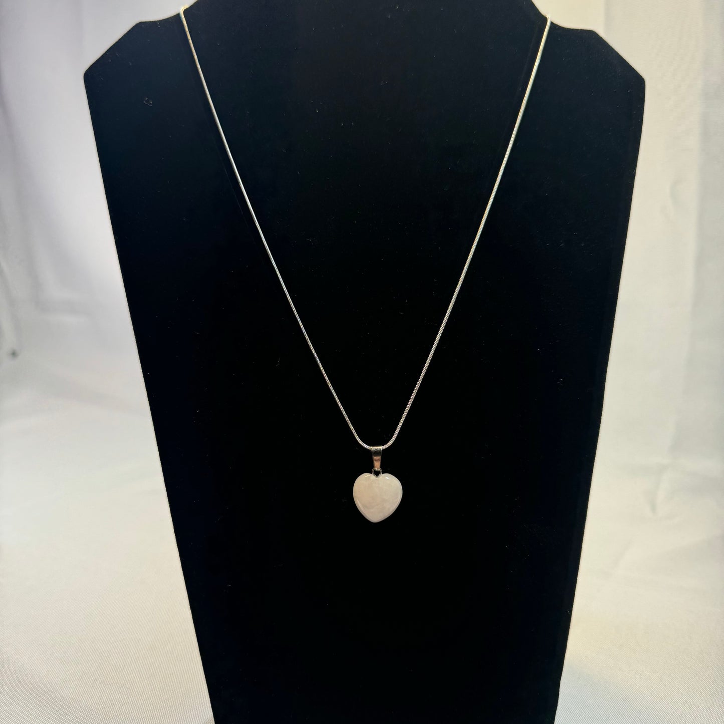 Rose Quartz Heart Pendant Necklace