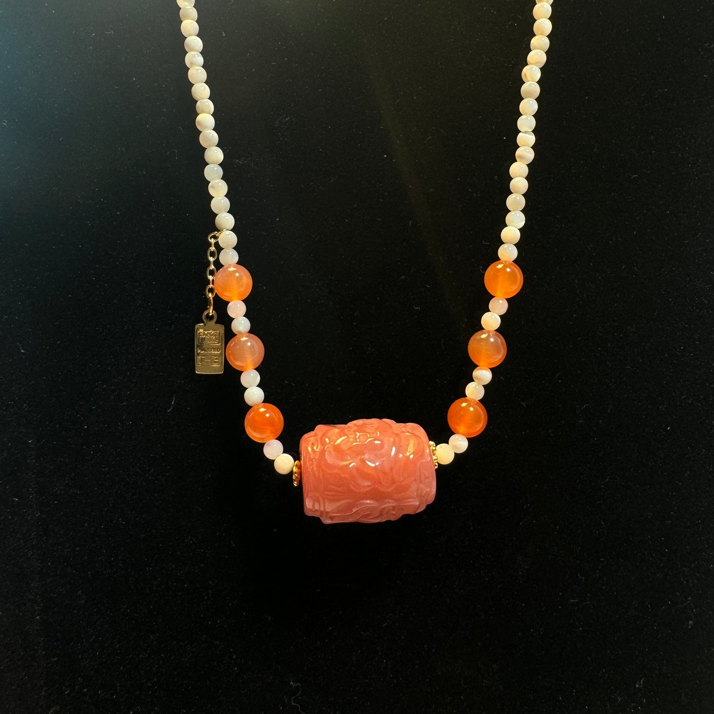 Orange Quartz Necklace