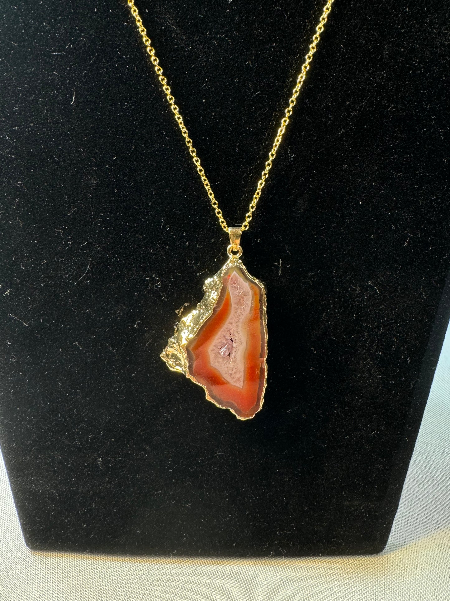 Natural Cut Carnelian Necklace