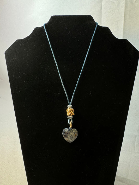 Limbcast Agate Heart Necklace