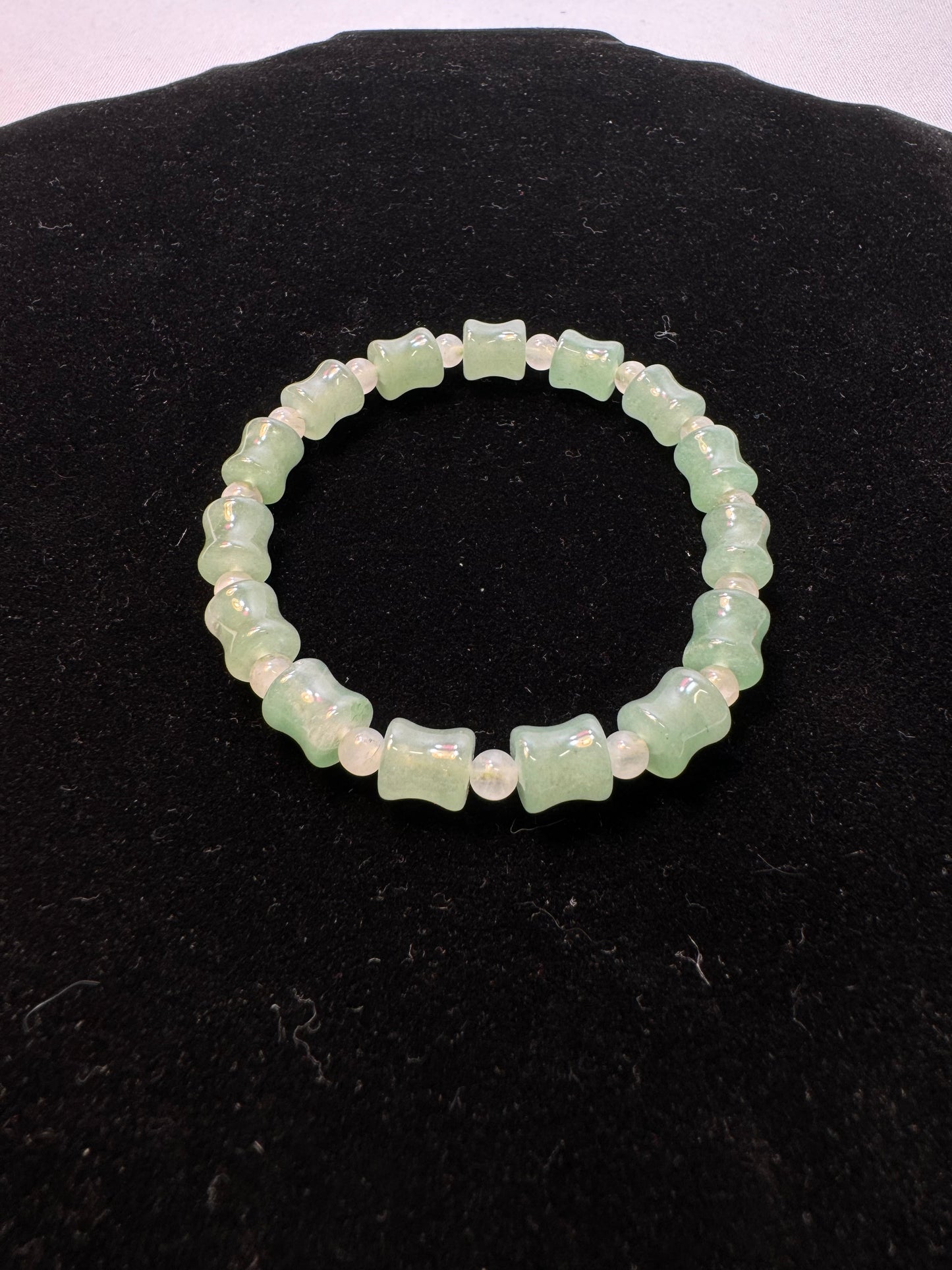 Green Aventurine and Jade Stretch Bracelet