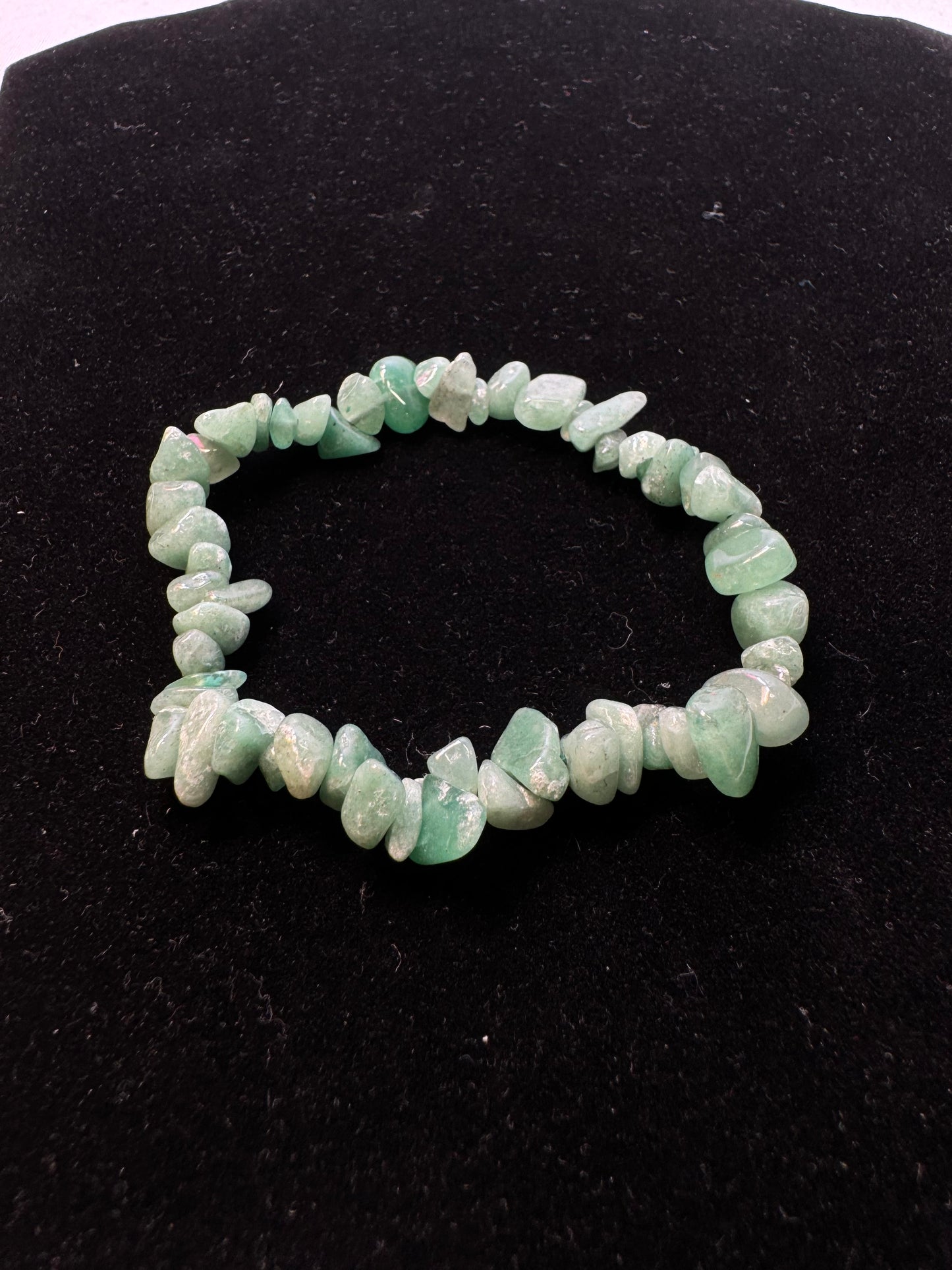 Green Aventurine Chip Stretch Bracelet