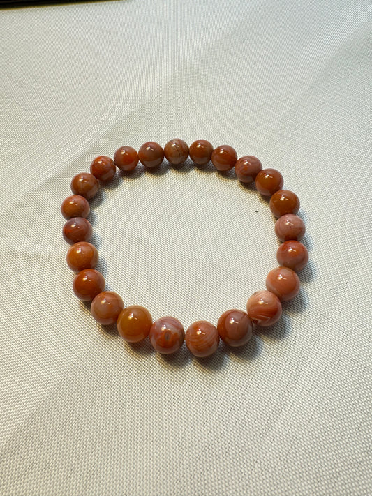 Dark Red Carnelian Stretch Bracelet