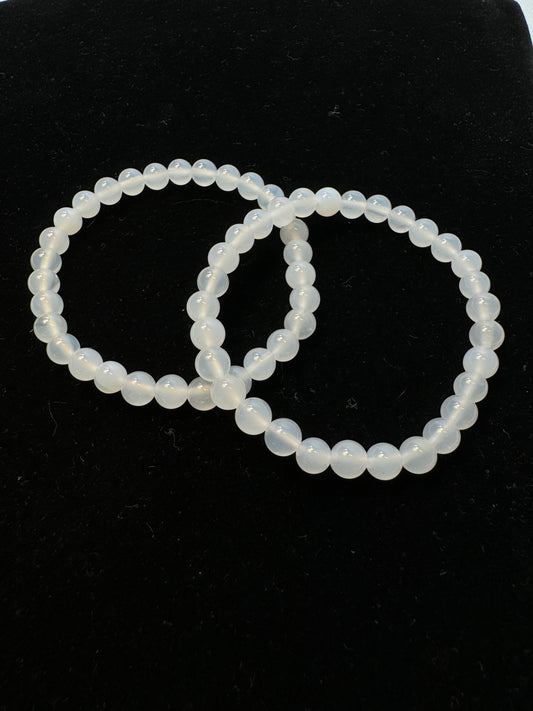 White Moonstone Stretch Bracelet